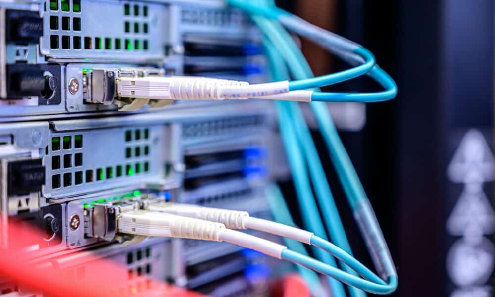 Close Up Photo of Cables Plugged into the Server