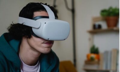 A person using smart technology.