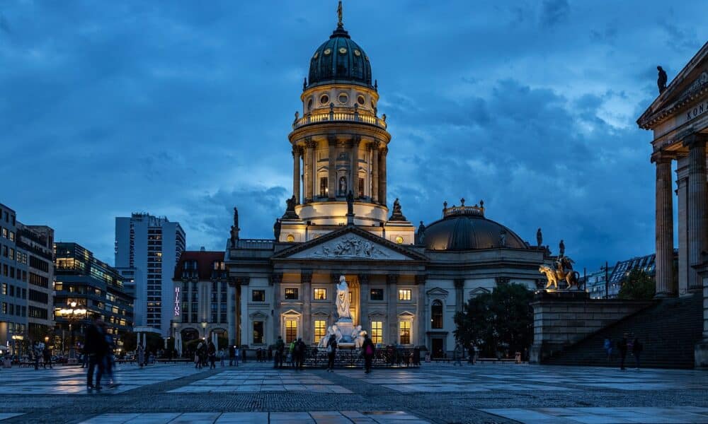 blue hour, berlin, berlin cathedral