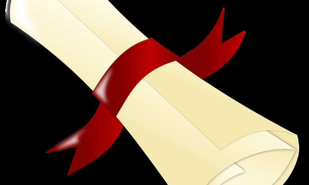 diploma, ribbon, certificate