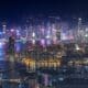skyscrapers, buildings, harbor