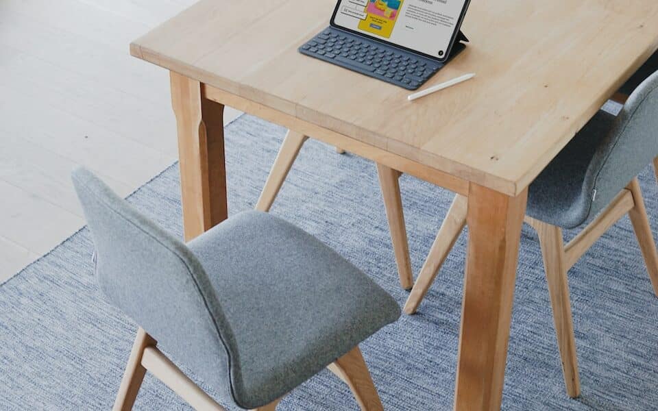 a laptop on a table