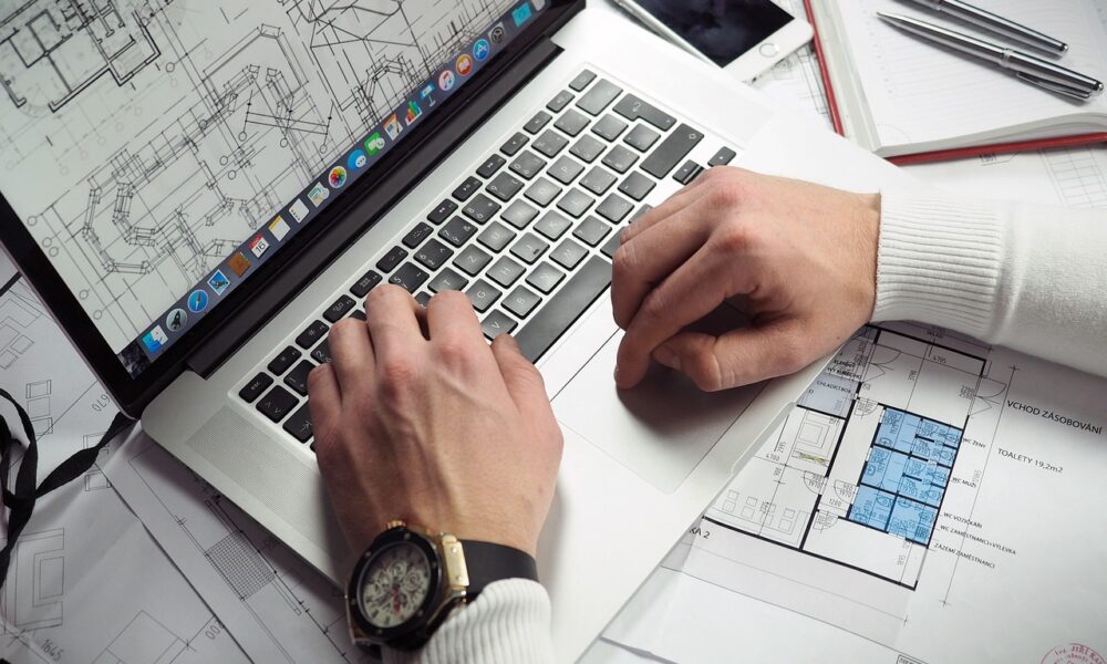 blueprints, entrepreneur, hands