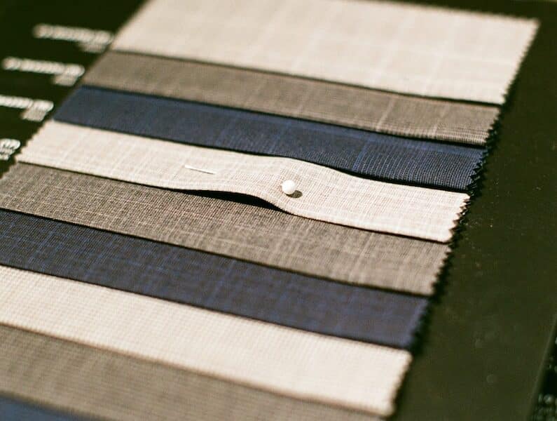 a close up of a piece of cloth on a table
