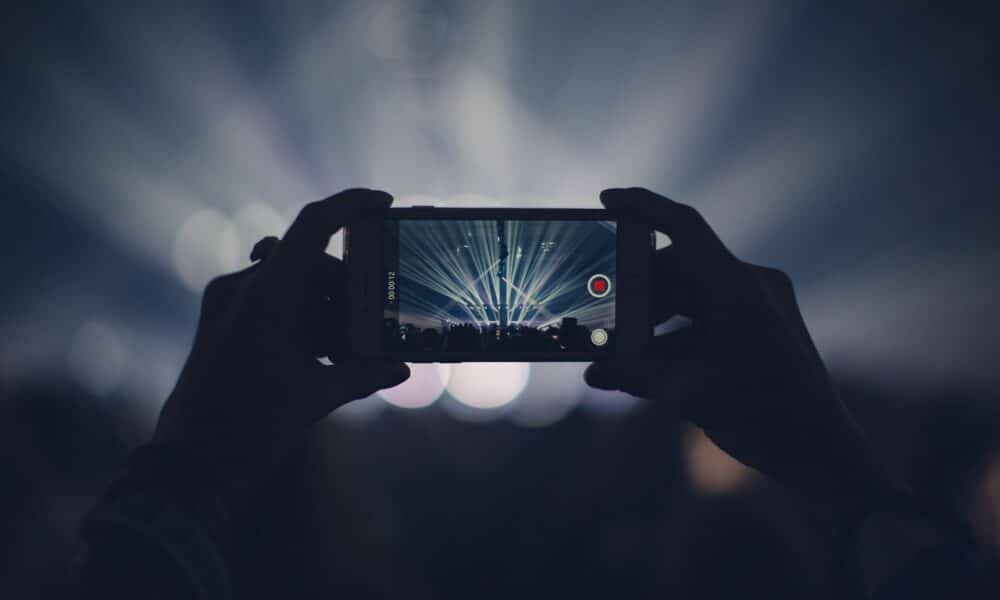 iphone, concert, lights