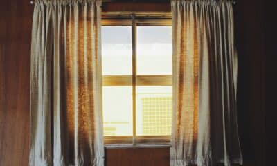 Two White Rod Pocket Curtains