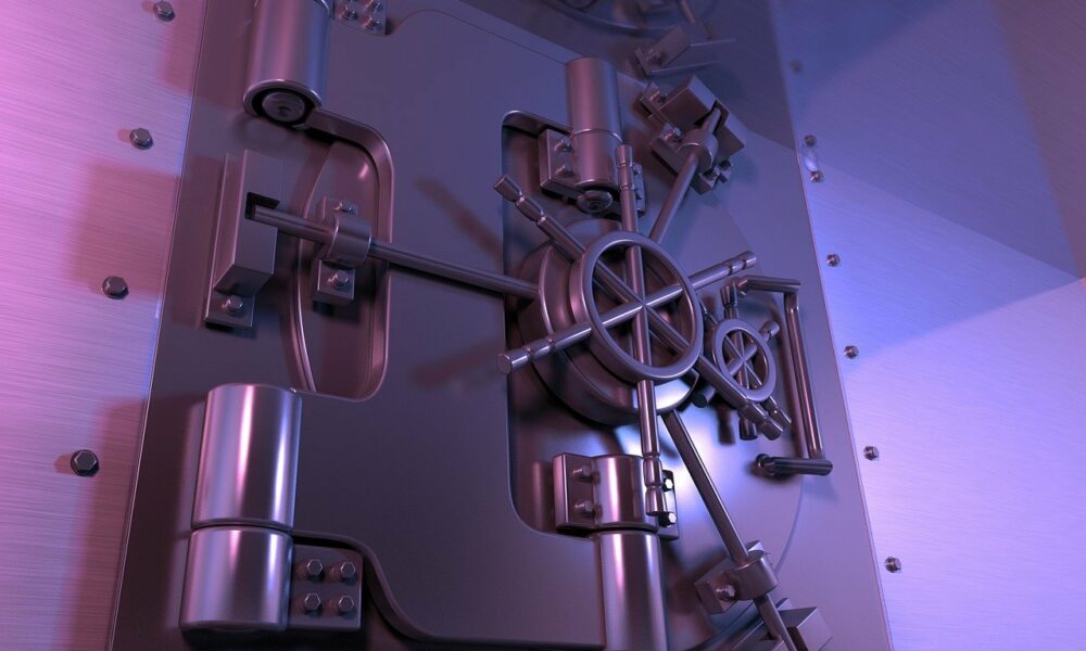 safe, vault, steel door