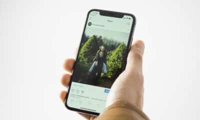 person using black smartphone