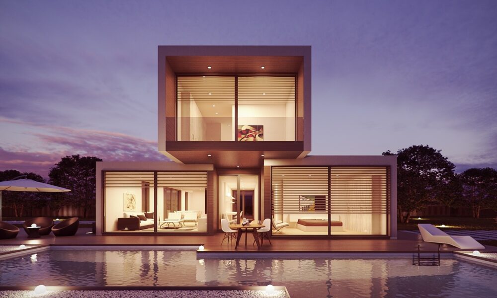 house, pool, interior design