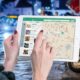 ipad, map, tablet