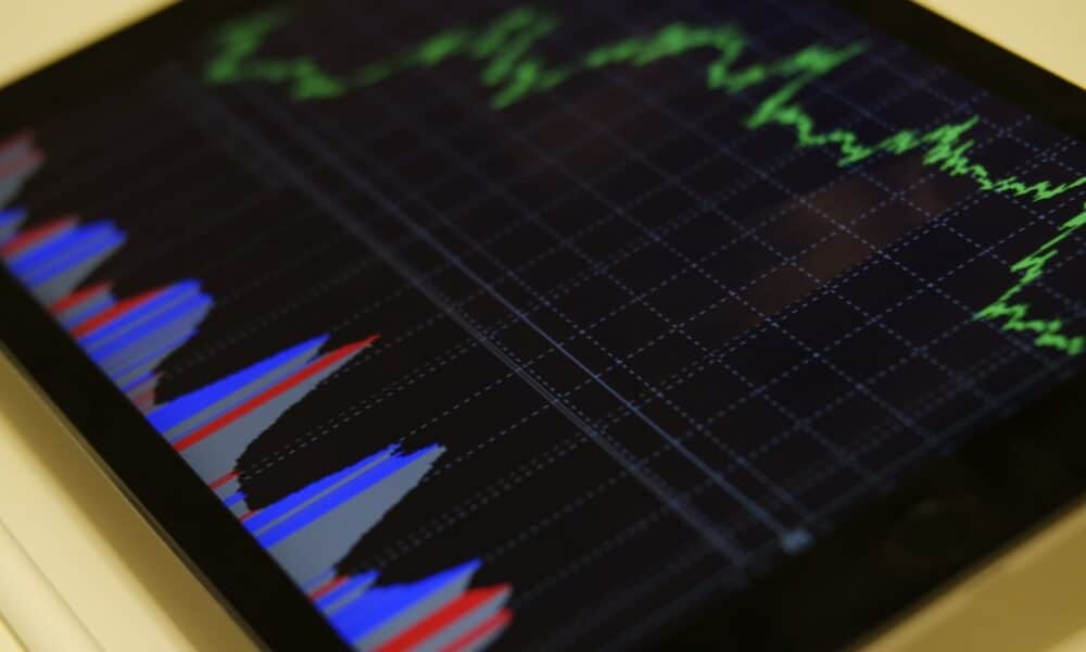 Black Blue and Red Graph Illustration