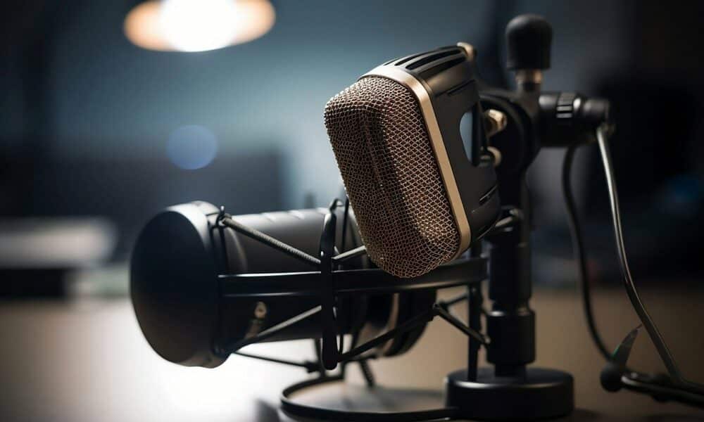 podcast, microphone, music