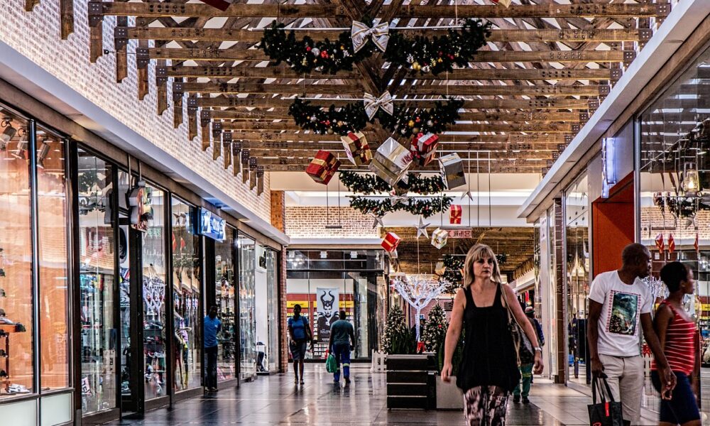 shopping mall, woman, shopping