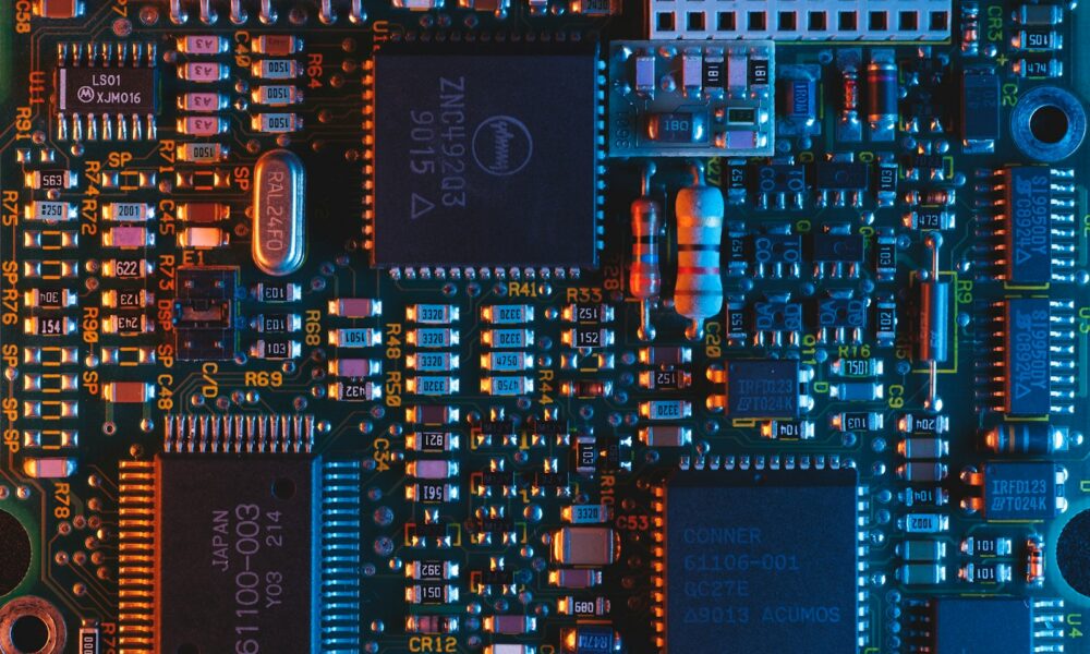 blue circuit board
