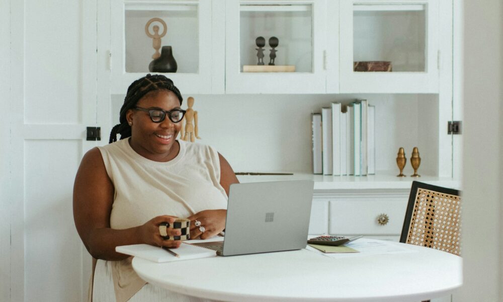 a person sitting in a room