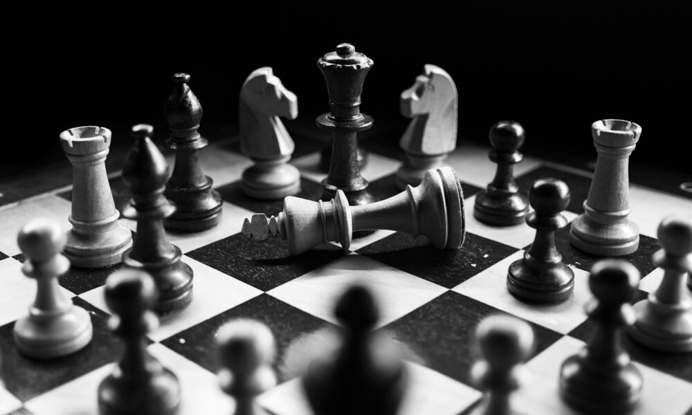 chess pieces on board