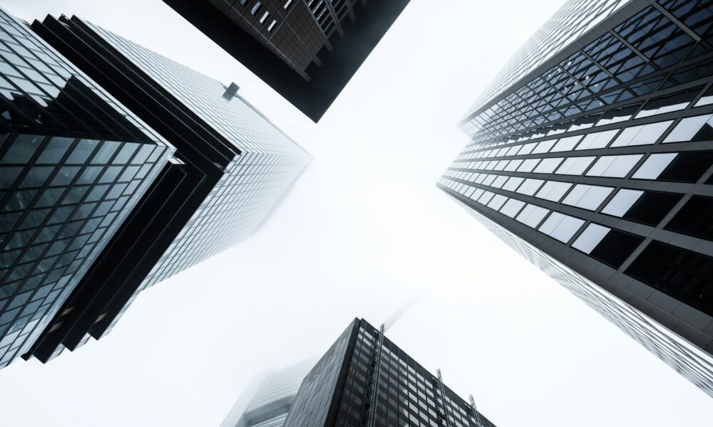 low angle photography of high rise buildings