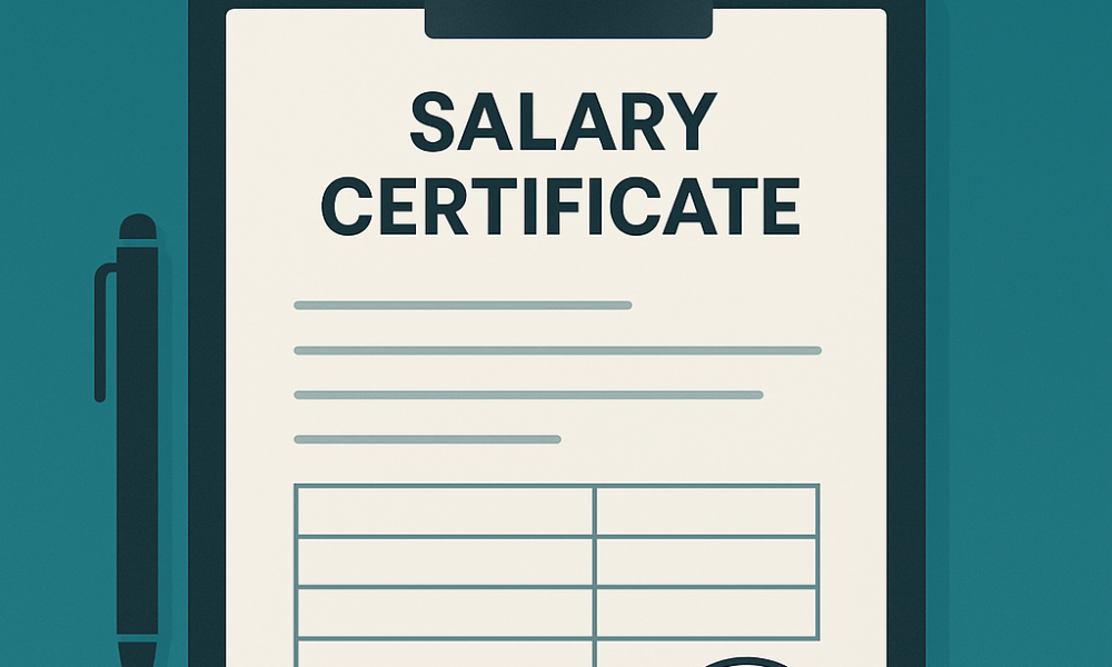 Salary Certificate Format