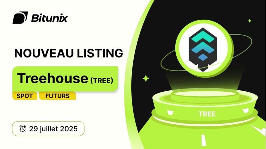 Bitunix liste Treehouse (TREE), le protocole qui redéfinit le revenu fixe dans la crypto 16 Bitunix liste Treehouse