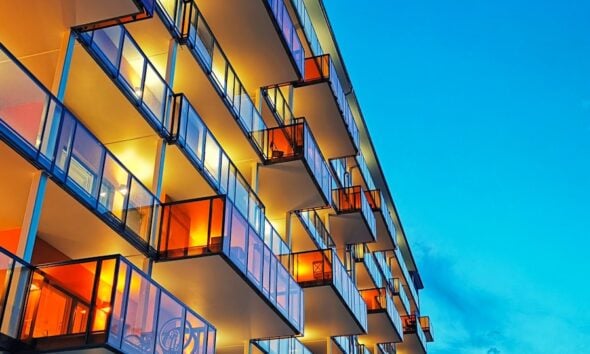 clear glass building