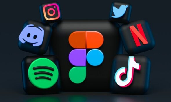 blue red and green letters illustration
