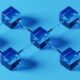 a group of blue cubes