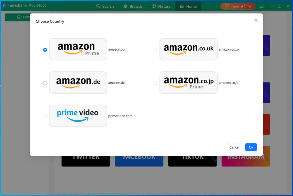 amazon site select