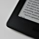 black Amazon Kindle e-book reader