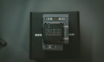 closeup photo of square black cordless device