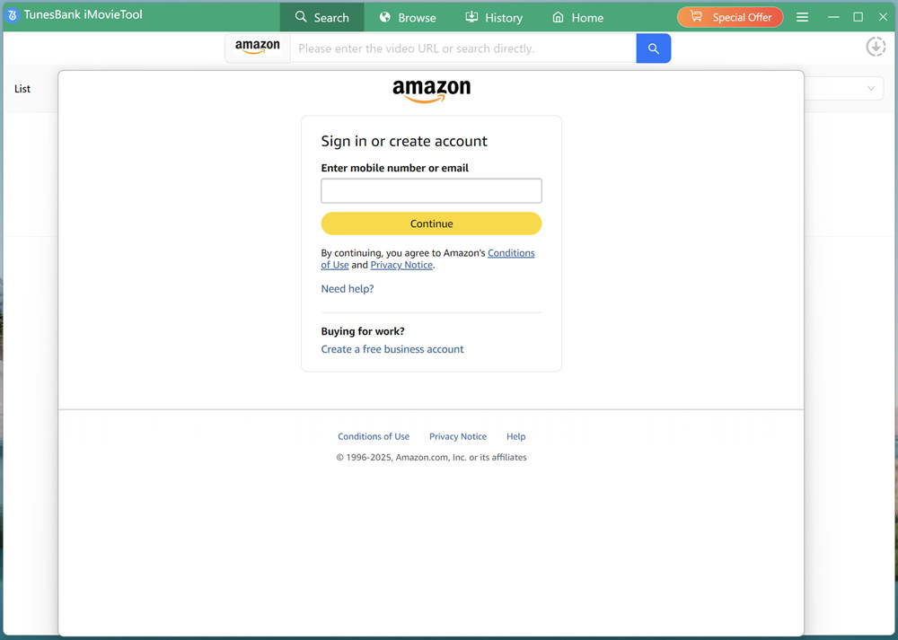login amazon account