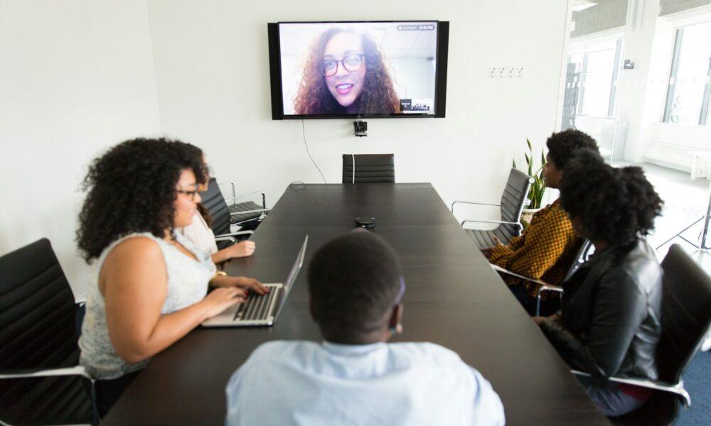 five person on the conference room