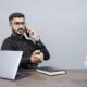 a man talking on the phone