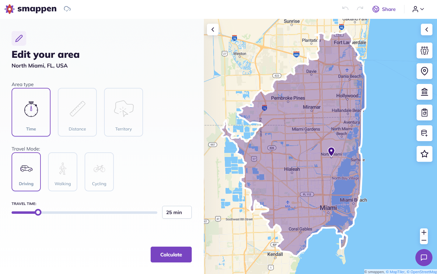 travel-time-map-smappen-tool