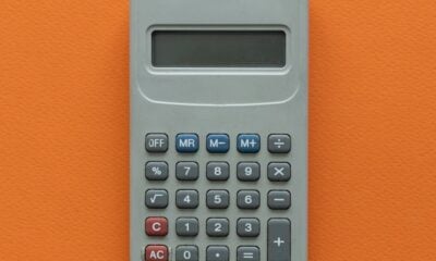 a calculator on a table