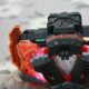 a close up of a toy vehicle on a table
