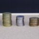 silver and gold round coins