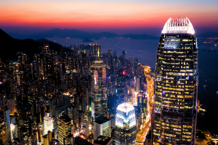 Modern skyline at night showing HK's vibrant cityscape that attracts global entrepreneurs to company registration in Hong Kong