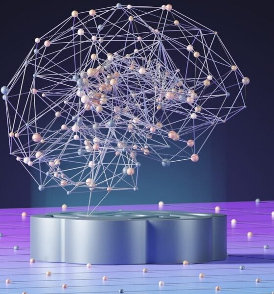 an abstract image of a sphere with dots and lines