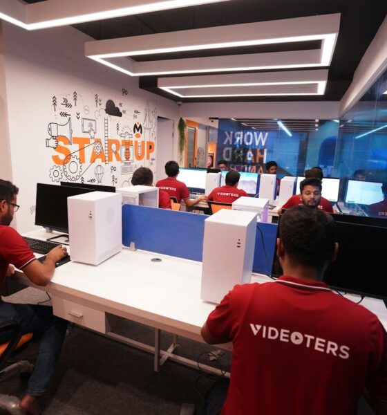 A group of people playing a video game