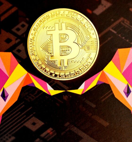 gold and white round ornament