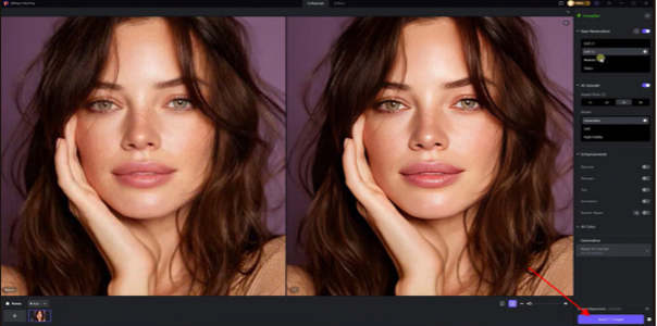 Export enhanced image from HitPaw FotorPea