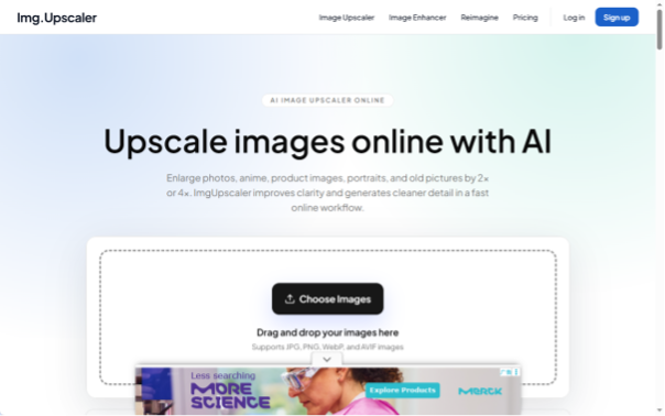 How to Improve Image Quality to 1080p Online Without Watermarks 34 imgupscaler interface