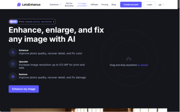 How to Improve Image Quality to 1080p Online Without Watermarks 33 letsenhance interface