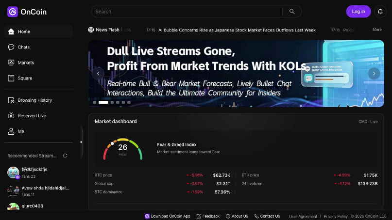 oncoin platform screenshot