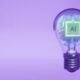 Ai brain inside a lightbulb illustrates an idea