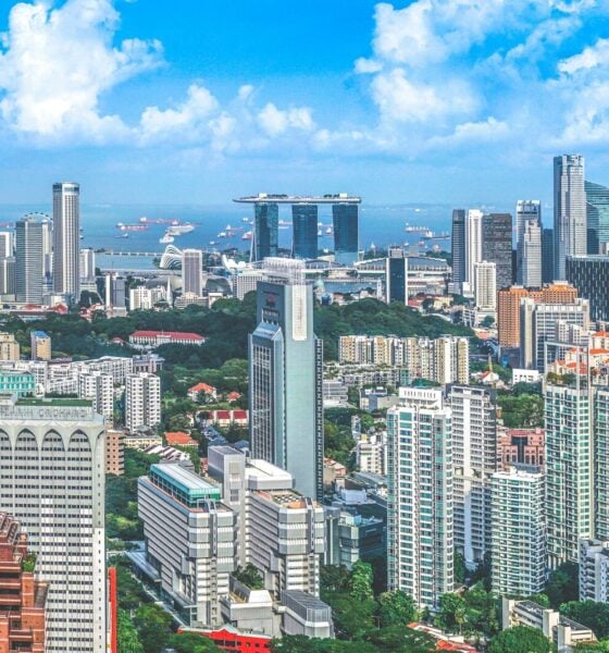 aerial photography of high rise buildings
