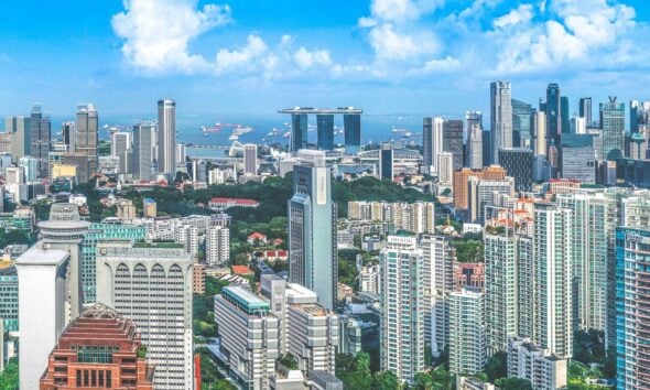 aerial photography of high rise buildings